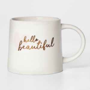 hello beautiful, coffee, tea, coffee mug, mug, galentines, valentines